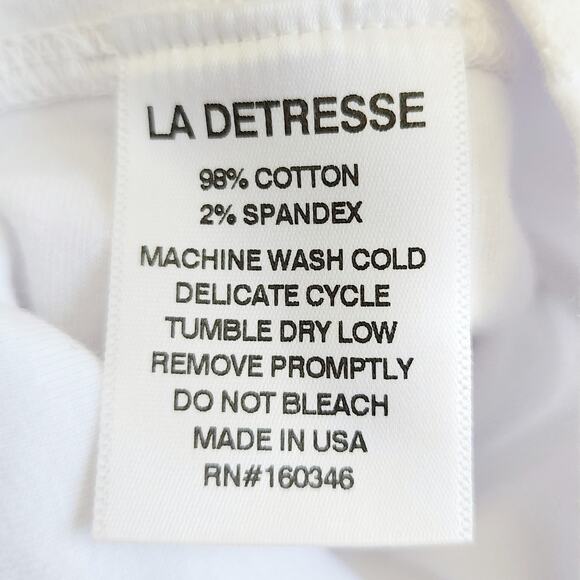 LA DETRESSE White Widow activewear athletic athleisure bike shorts Size XS NEW - Picture 7 of 8